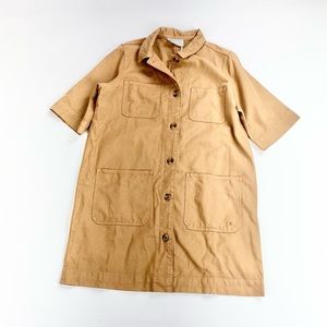 Everlane Tan Button-Down Dress